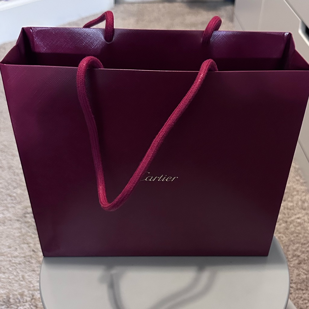 Cartier Deep Red Jewelry Bag.